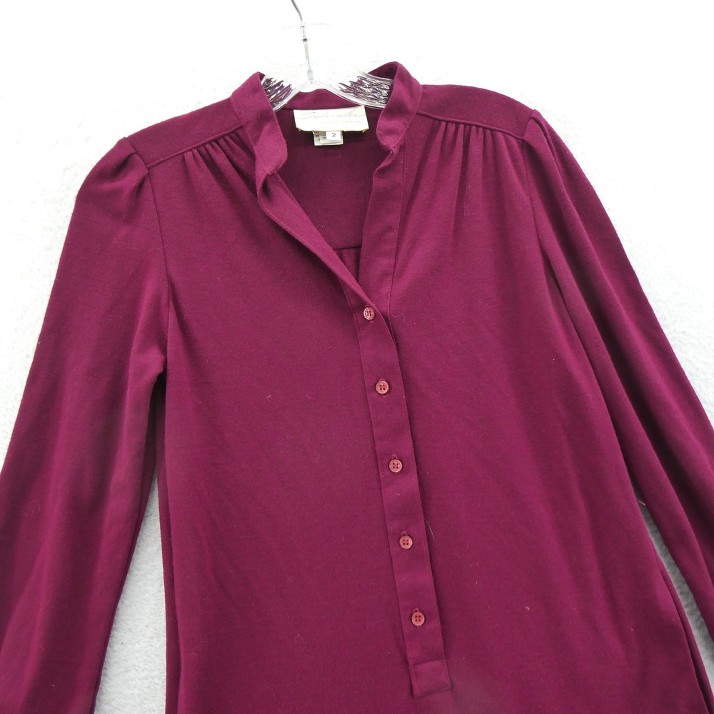 Schrader Sport Dress Womens Size 2 Petite Burgundy Vintage Wool Blend Pockets‎ - Picture 4 of 10